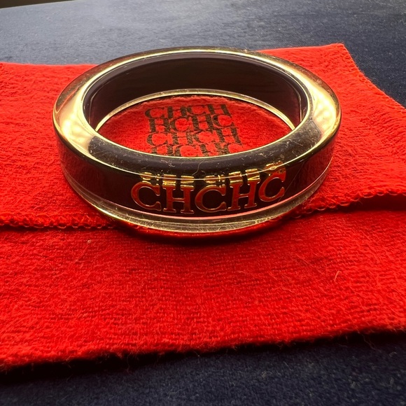 Carolina Herrera Navy Resin Bangle - Picture 11 of 11